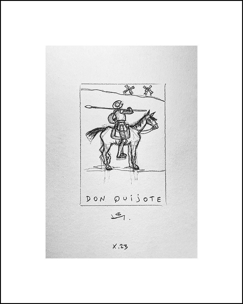 Don Quichotte et les moulins 
